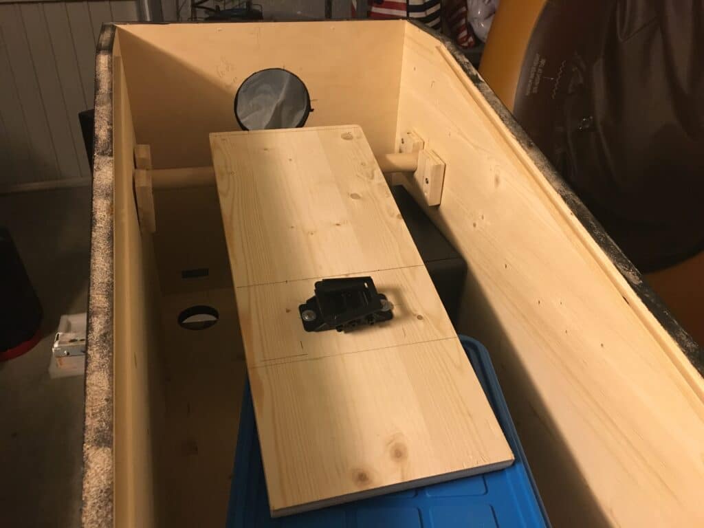Virtual Pinball Cabinet-tiltable bracket for Playfield Monitor-round wood hinge fitting