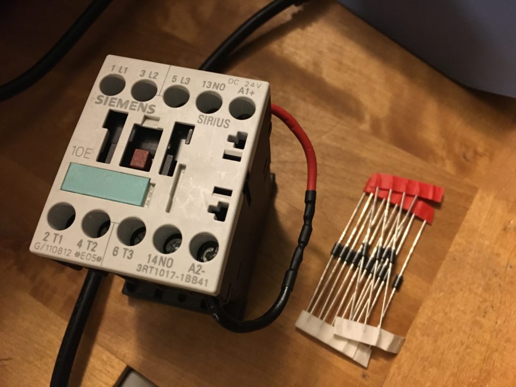 Siemens Contractors (Schütze) 3rt1016-1bb41 24 V als Force Feedback mit Diode